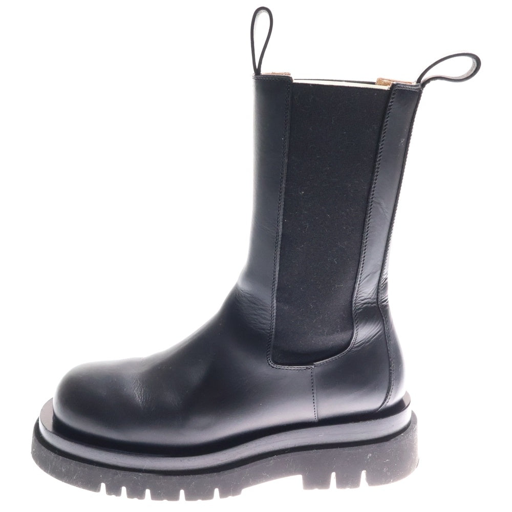 【新品未使用】Bottega Veneta Lug ラグブーツ ブラック 42 Bottega Veneta Black Leather Lug Boots - Ākaibu Store