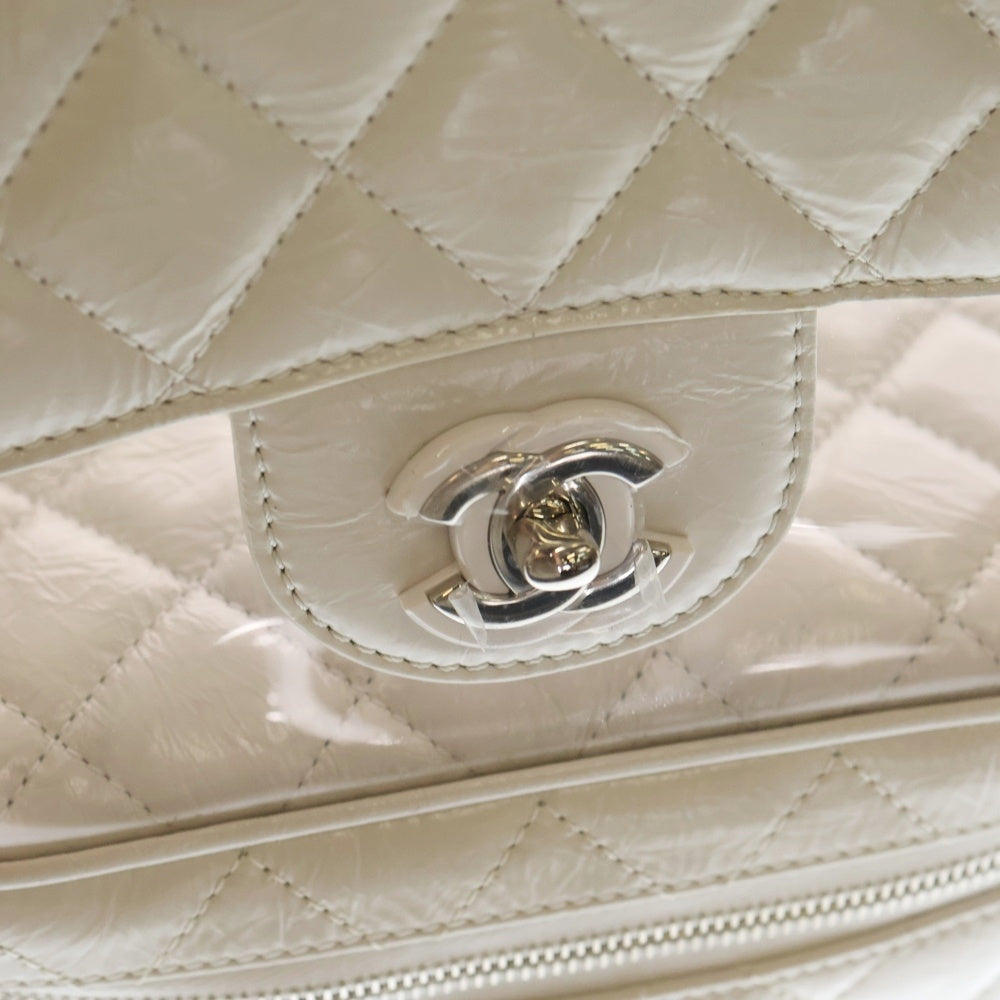 CHANEL(シャネル) マトラッセ チェーンショルダー バックパック リュック ホワイト カーフレザー シルバー金具 A57826 レディース