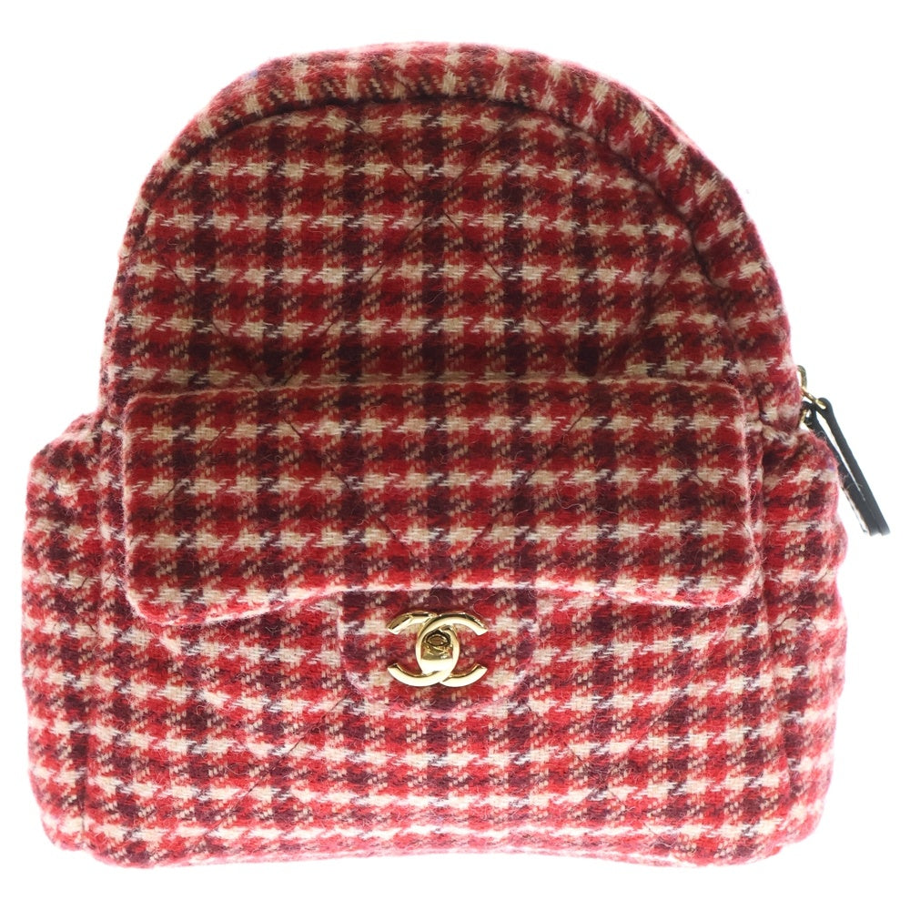 CHANEL(シャネル) ココネージュ ココマーク チェック総柄 ウール