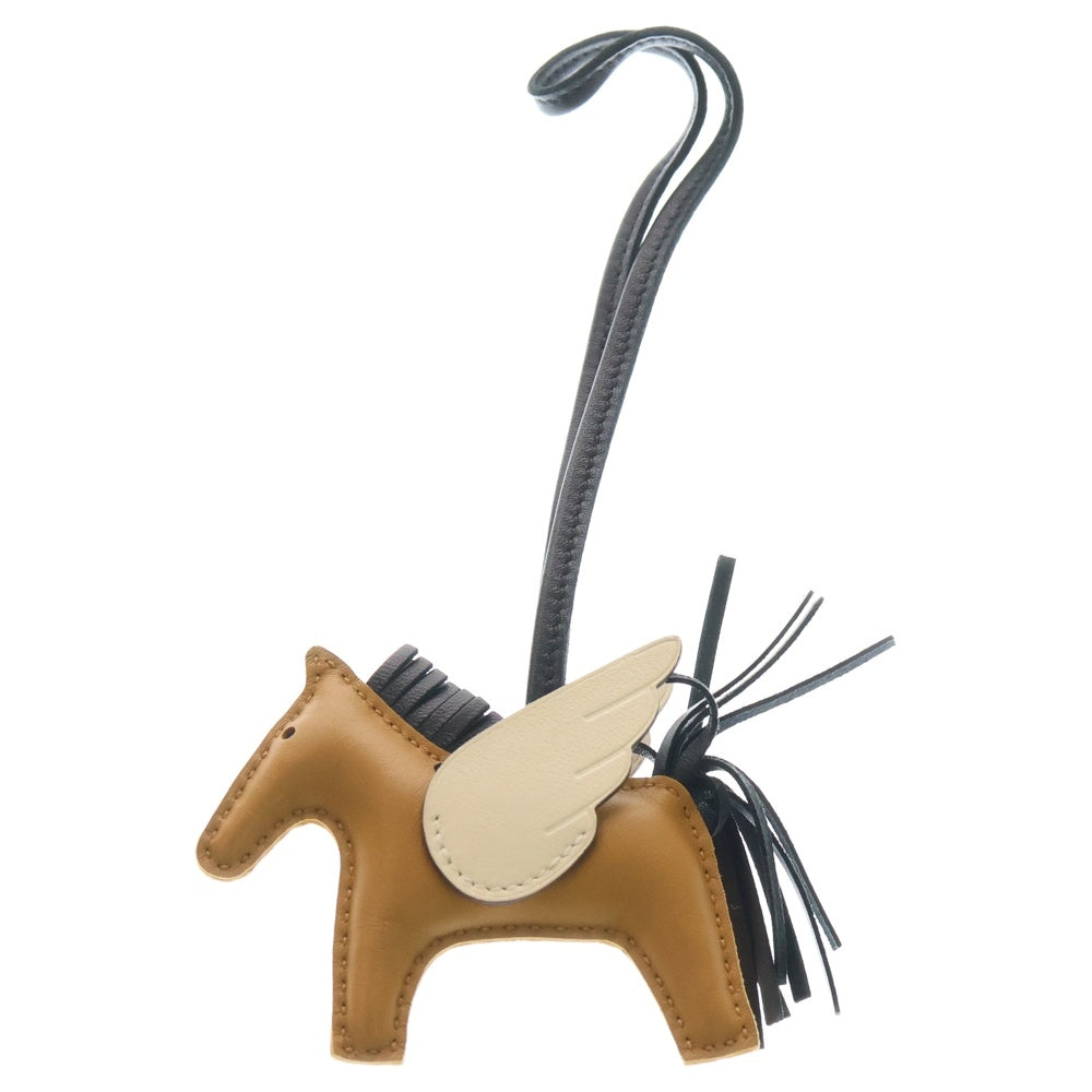 HERMES(エルメス) ロデオ ペガサスPM バッグチャーム チャイ×ブラック×ナタ アニョーミロ Z刻印