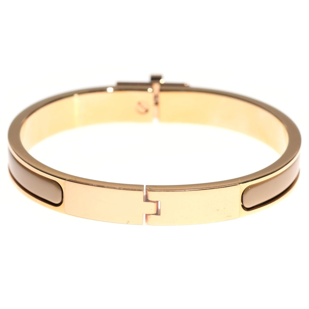 HERMES(エルメス) ミニ クリック ケリー バングル ブレスレット ピンクゴールド×ベージュ GP