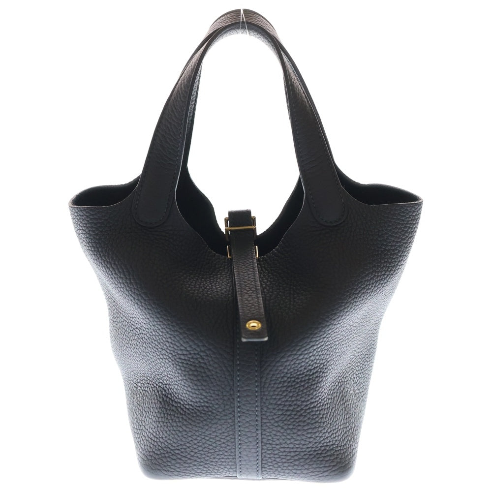 HERMES(エルメス) ピコタンロックPM ハンドバッグ ブルーニュイ トリヨンレザー ゴールド金具 B刻印