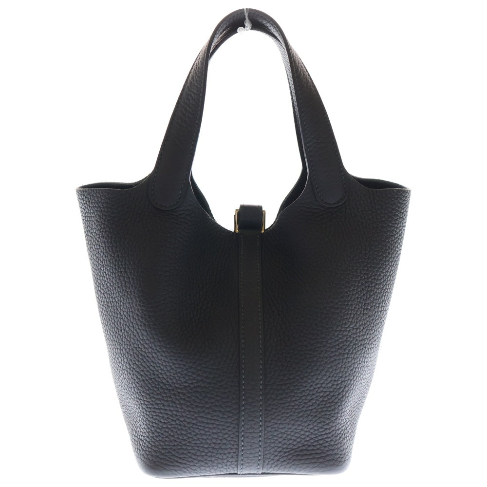 HERMES(エルメス) ピコタンロックPM ハンドバッグ ブルーニュイ トリヨンレザー ゴールド金具 B刻印