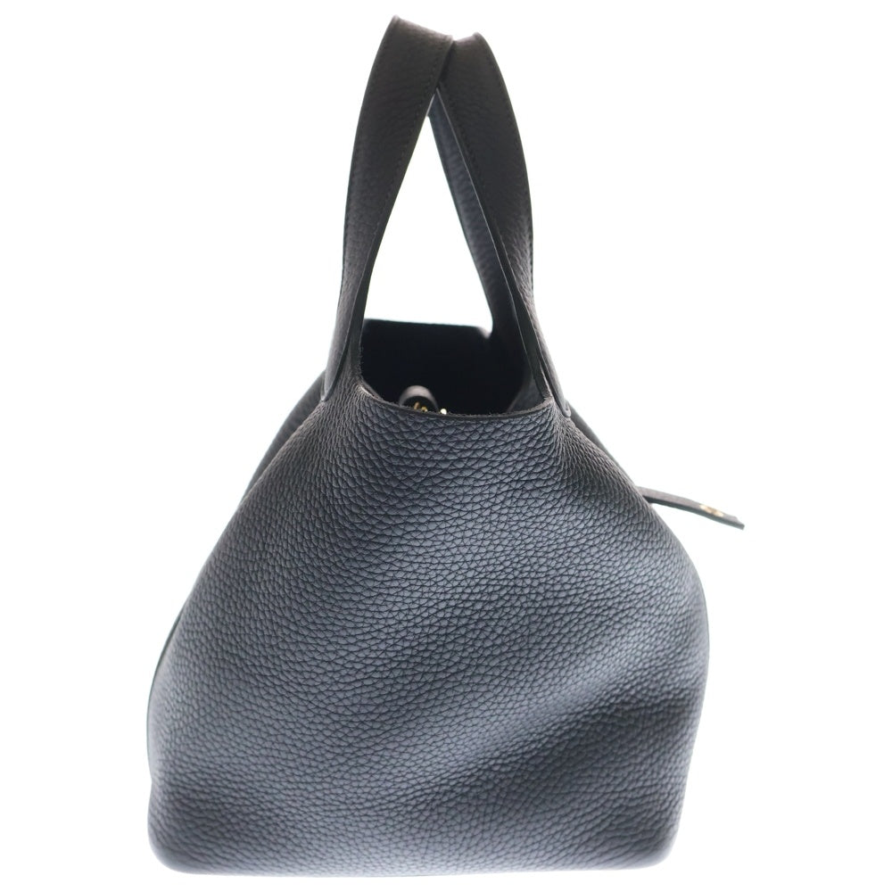 HERMES(エルメス) ピコタンロックPM ハンドバッグ ブルーニュイ トリヨンレザー ゴールド金具 B刻印