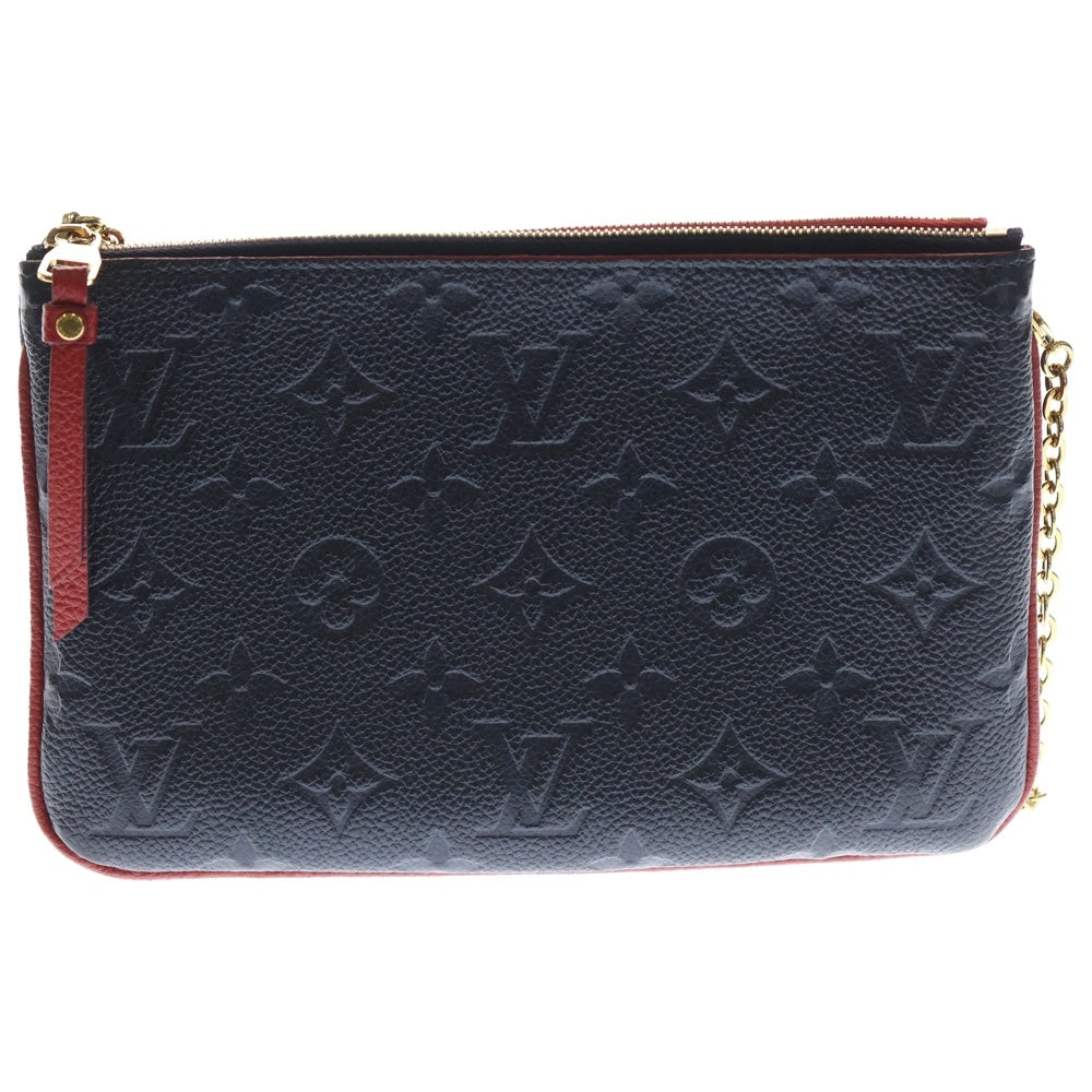 LOUIS VUITTON(ルイヴィトン) モノグラムアンプラント ポシェットドゥーブルジップ マリーヌルージュ レザー ショルダーバッグ M63916 レディース
