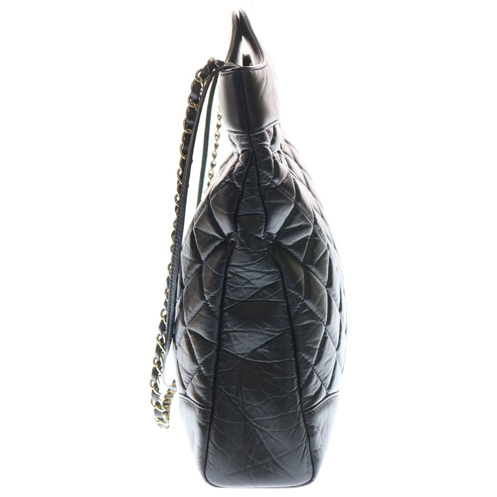 CHANEL(シャネル) シャネル31 ラージ ブラック カーフスキンハンドバッグ ゴールド金具 AS1010 レディース