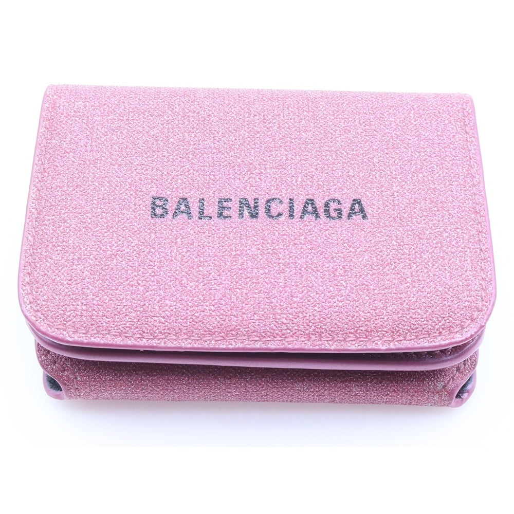 BALENCIAGA(バレンシアガ) コンパクトウォレット ピンク ラメ 593813 レディース