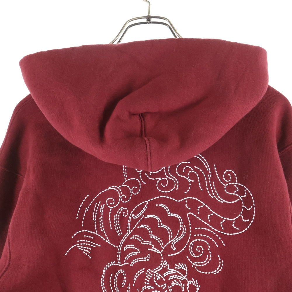KENZO(ケンゾー) Tiger Embroidered Hoodie タイガー エンブロイダリー プルオーバーパーカー レッド FE65SW2194MB