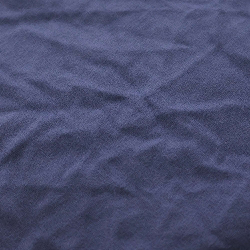 Loro Piana(ロロピアーナ) ロゴ カシミヤ ウール マフラー ネイビー