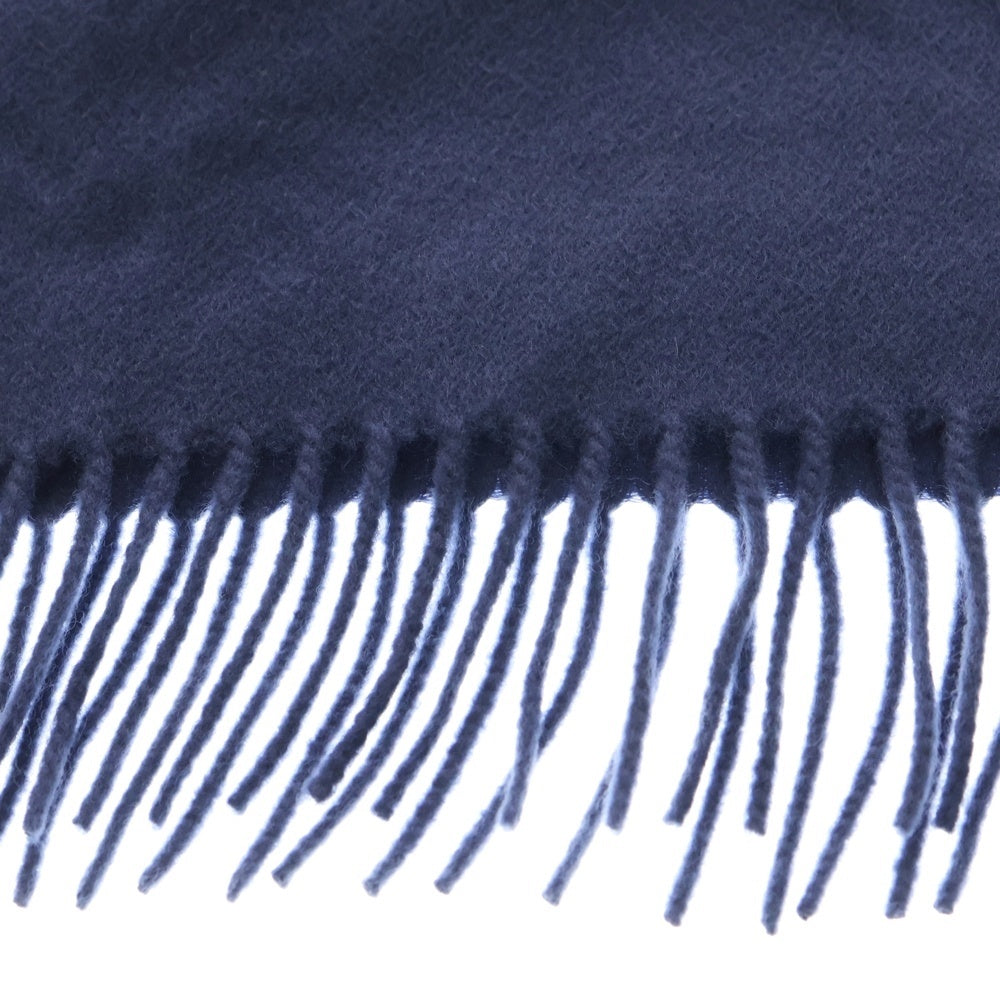 Loro Piana(ロロピアーナ) ロゴ カシミヤ ウール マフラー ネイビー