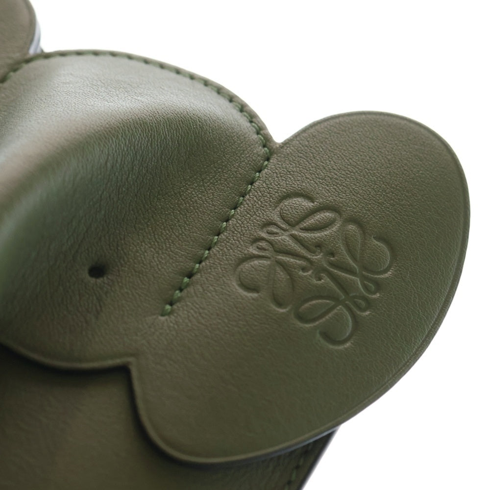 LOEWE(ロエベ) ポケット ショルダーバッグ フォンショルダー ミニバッグ グリーン レザー レディース