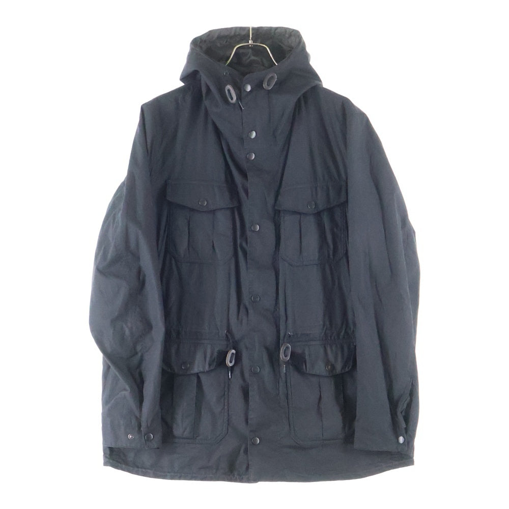 Barbour(バブアー) × MARGARET HOWELL マーガレットハウエル オイルド フーデッド ジップアップ ジャケット ブラック 579-5225001