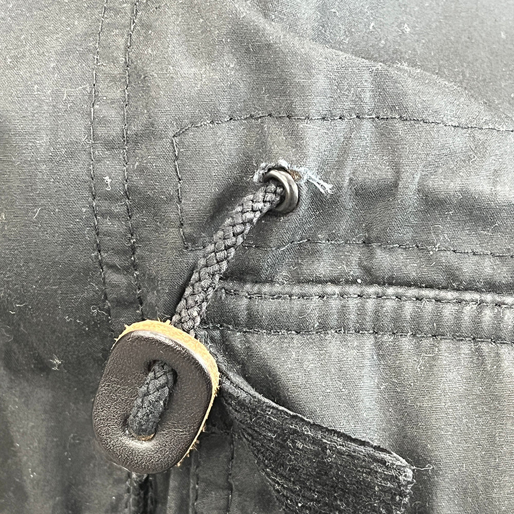 Barbour(バブアー) × MARGARET HOWELL マーガレットハウエル オイルド フーデッド ジップアップ ジャケット ブラック 579-5225001