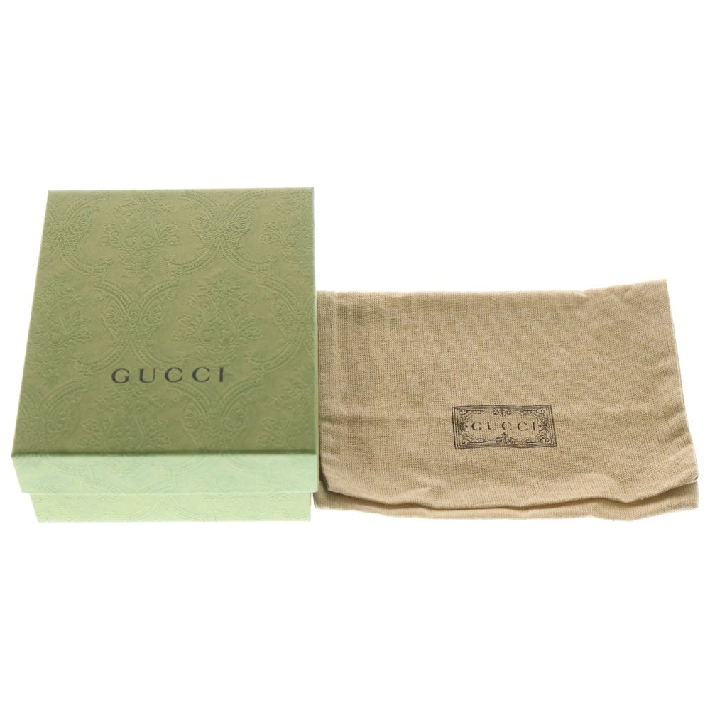 GUCCI(グッチ) ダブルG ミディアムウォレット コンパクトウォレット 三つ折り財布 ブラック×ベージュ レザー×PVC 598587 ゴールド金具