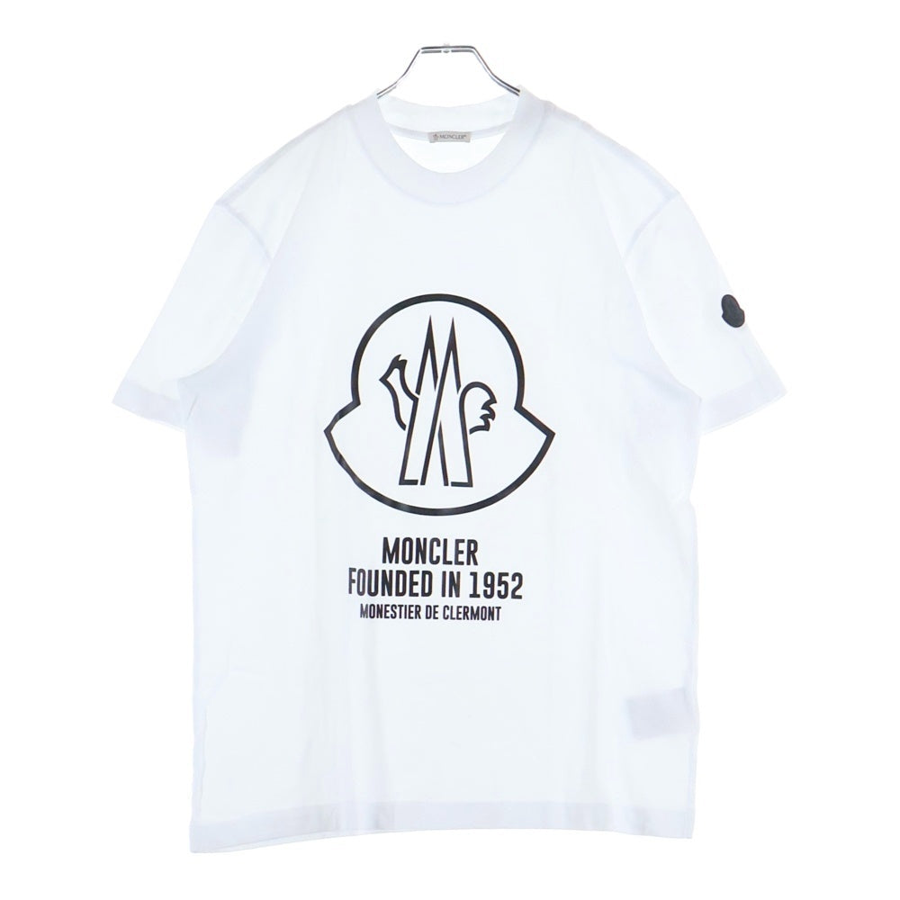 MONCLER(モンクレール) 22SS ビッグロゴプリント クルーネック 半袖Tシャツ カットソー ホワイト H10918C00029 8390T