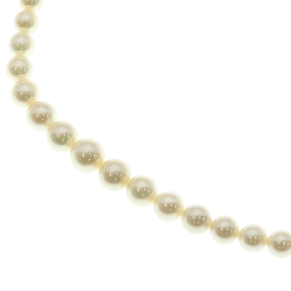 MIKIMOTO(ミキモト) Mチャーム パール ネックレス Ag925 SV シルバー レディース