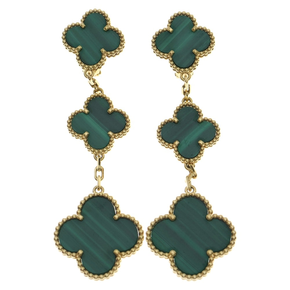 Van Cleef & Arpels(ヴァンクリーフアンドアーペル) マジックアルハンブラ マラカイト ピアス イエローゴールド Au750YG VCARO2AG00 ジュエリー