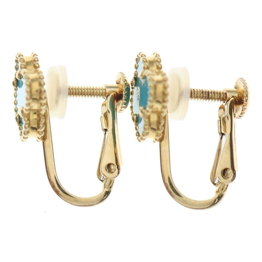Van Cleef & Arpels(ヴァンクリーフアンドアーペル) スウィートアルハンブラ イヤリング ターコイズブルー×ゴールド K18 2.9g レディース