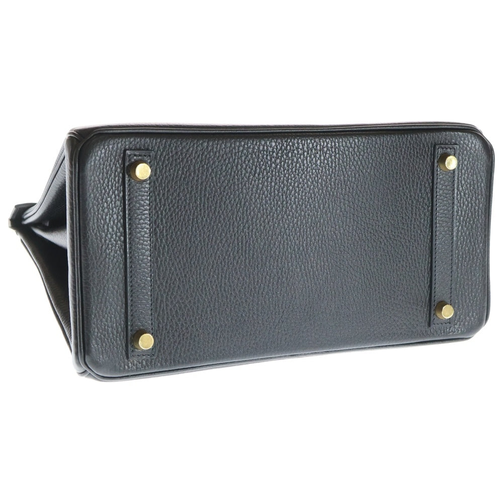 HERMES(エルメス) バーキン30 ハンドバッグ ノワール ブラック アルデンヌ ゴールド金具 □G刻印 レディース