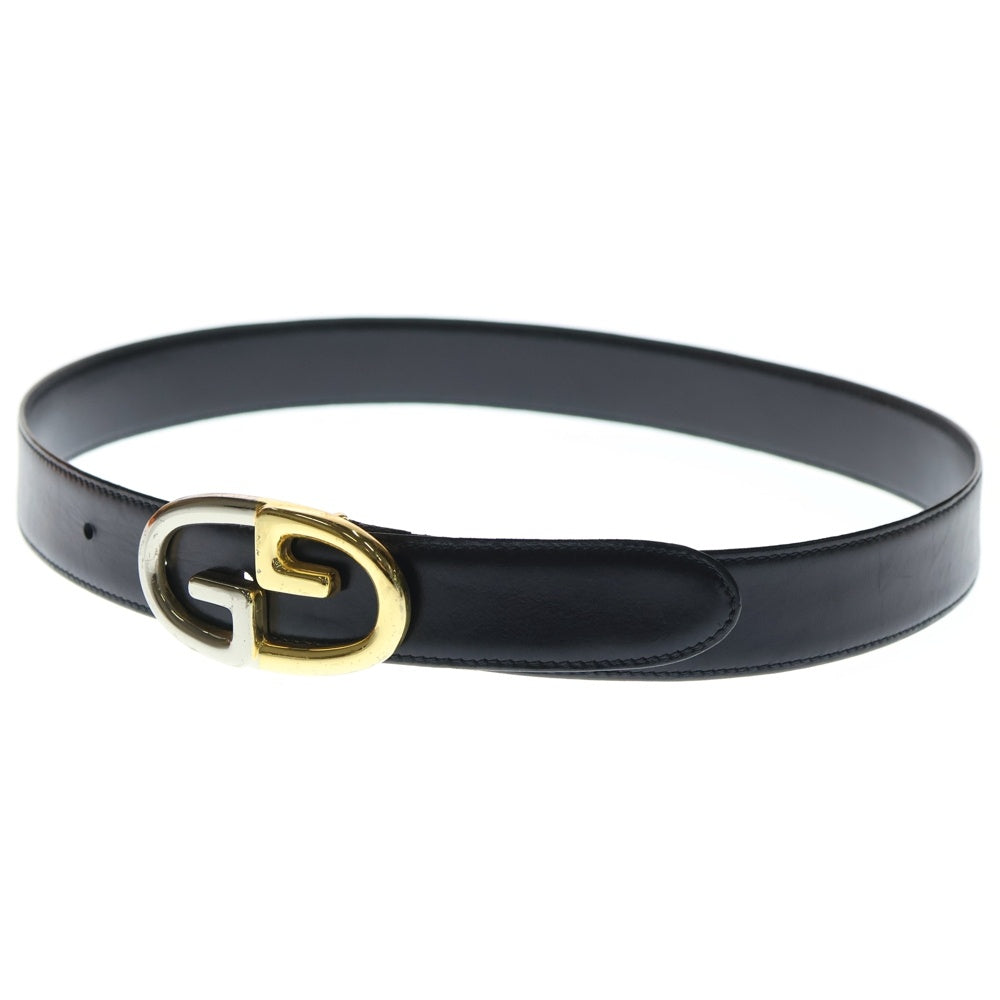 GUCCI(グッチ) GG オールド レザーベルト ブラック ゴールド金具