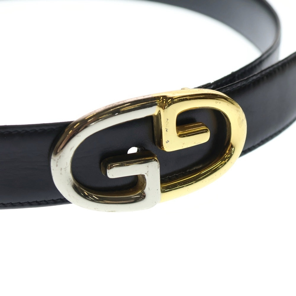 GUCCI(グッチ) GG オールド レザーベルト ブラック ゴールド金具