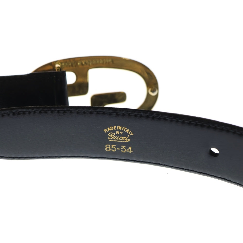 GUCCI(グッチ) GG オールド レザーベルト ブラック ゴールド金具