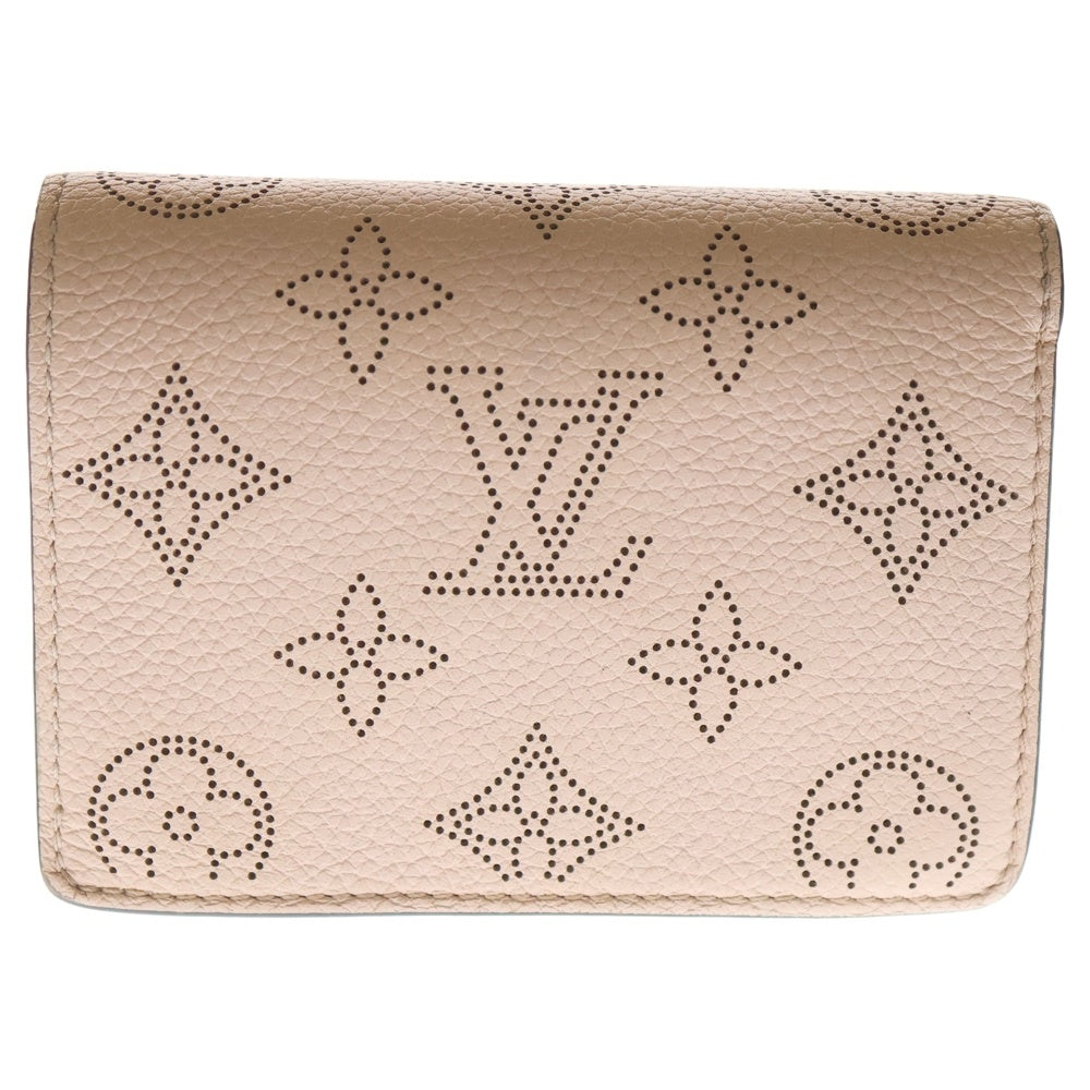 LOUIS VUITTON(ルイヴィトン) マヒナ ポルトフォイユ・クレア コンパクトウォレット 二つ折り財布 ピンク レザー M82758 シルバー金具 レディース