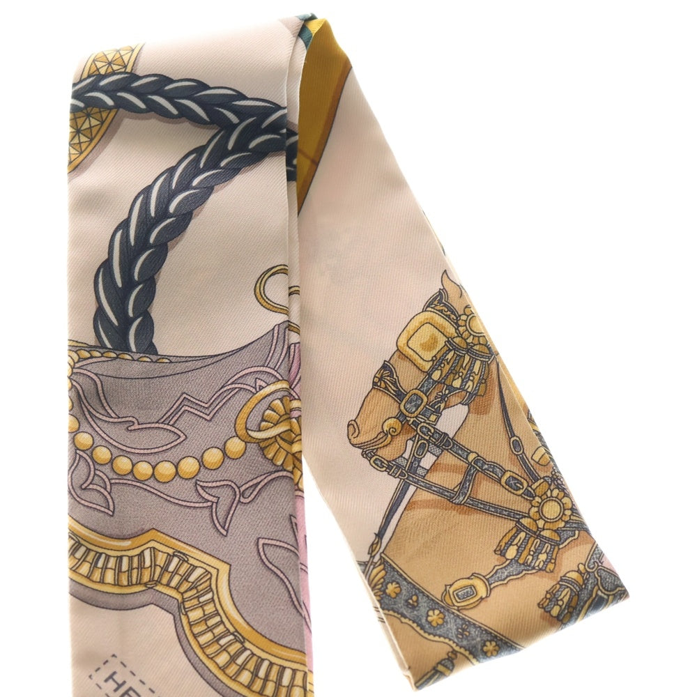 HERMES(エルメス) ツイリー グラン・アパラ シルクスカーフ ピンク マルチカラー レディース