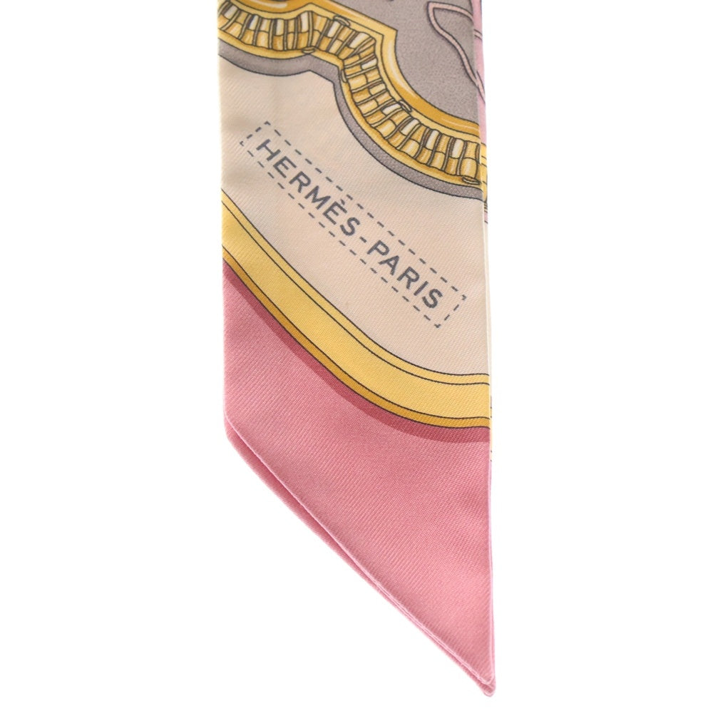 HERMES(エルメス) ツイリー グラン・アパラ シルクスカーフ ピンク マルチカラー レディース