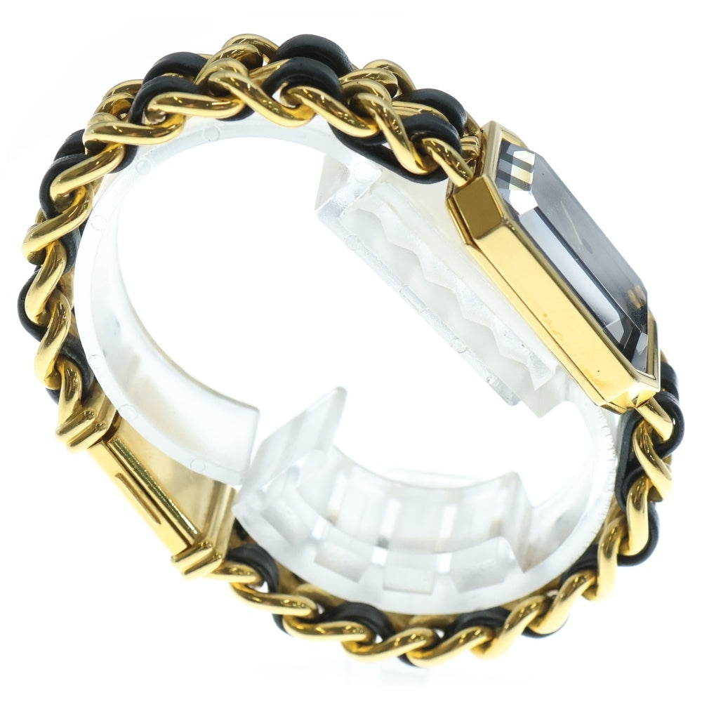 CHANEL(シャネル) プルミエールM 黒文字盤 SS×レザー/QZ H0001 腕時計 レディース