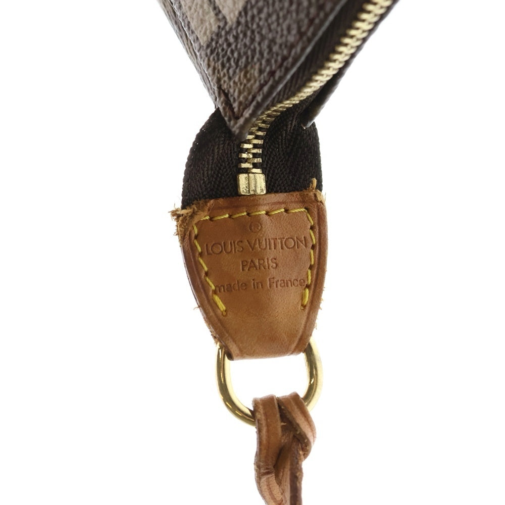 LOUIS VUITTON(ルイヴィトン) モノグラムグラフィティ ポシェットアクセソワール ハンドバッグ ブラウン レザー×PVC M92192 ゴールド金具