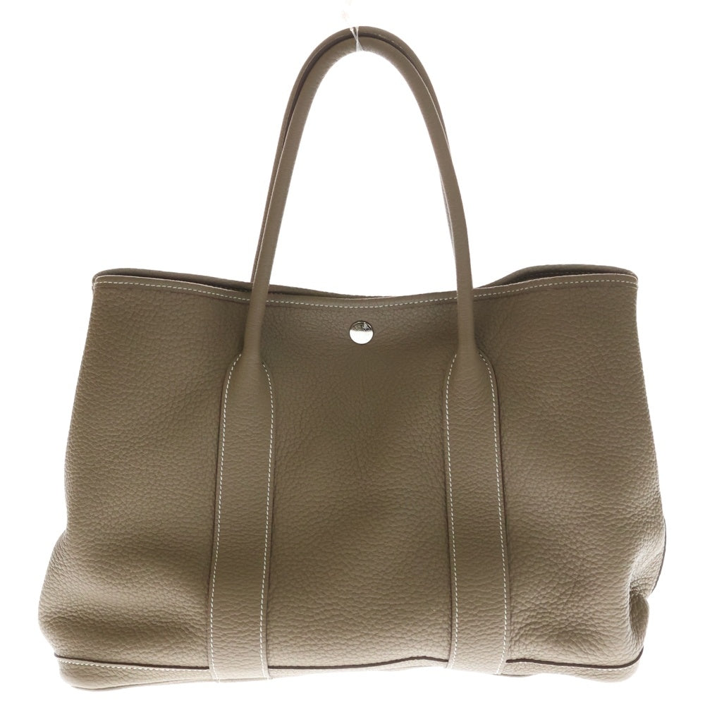 HERMES(エルメス) ガーデンパーティPM ネゴンダ エトゥープ ハンドバッグ トートバッグ A刻印 シルバー金具 レディース