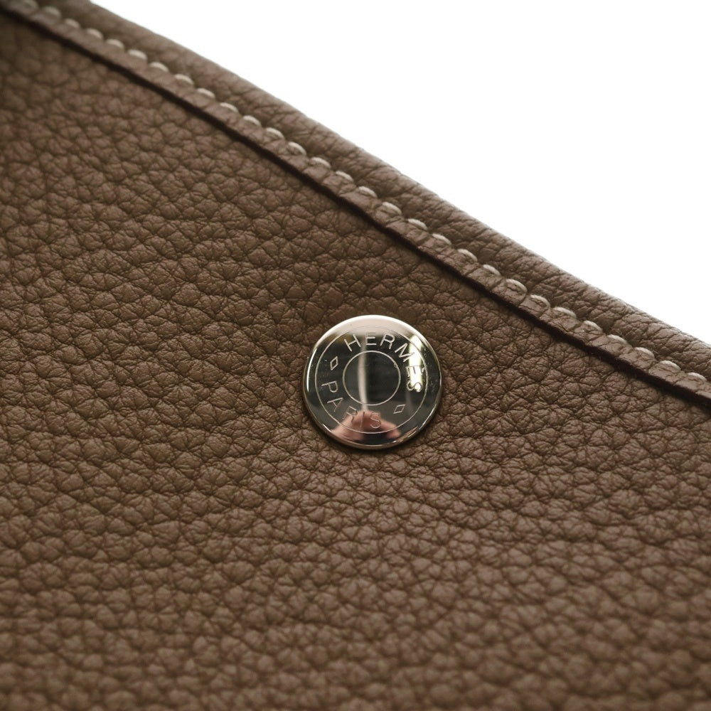 HERMES(エルメス) ガーデンパーティPM ネゴンダ エトゥープ ハンドバッグ トートバッグ A刻印 シルバー金具 レディース