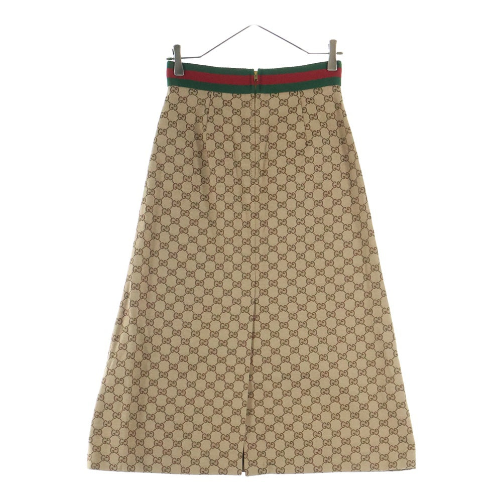 GUCCI(グッチ) GG Canvas Skirt GGロゴ 総柄 キャンバス スカート レディース ベージュ 681567