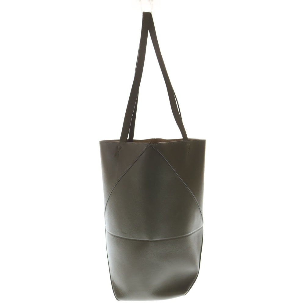 LOEWE(ロエベ) パズルフォルド ミディアム トートバッグ ハンドバッグ グリーン カーキ レザー レディース