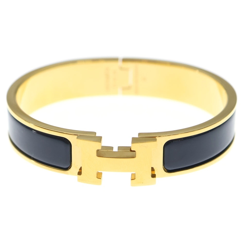 HERMES(エルメス) クリッククラックPM ブレスレット バングル ネイビー×ゴールド GP レディース