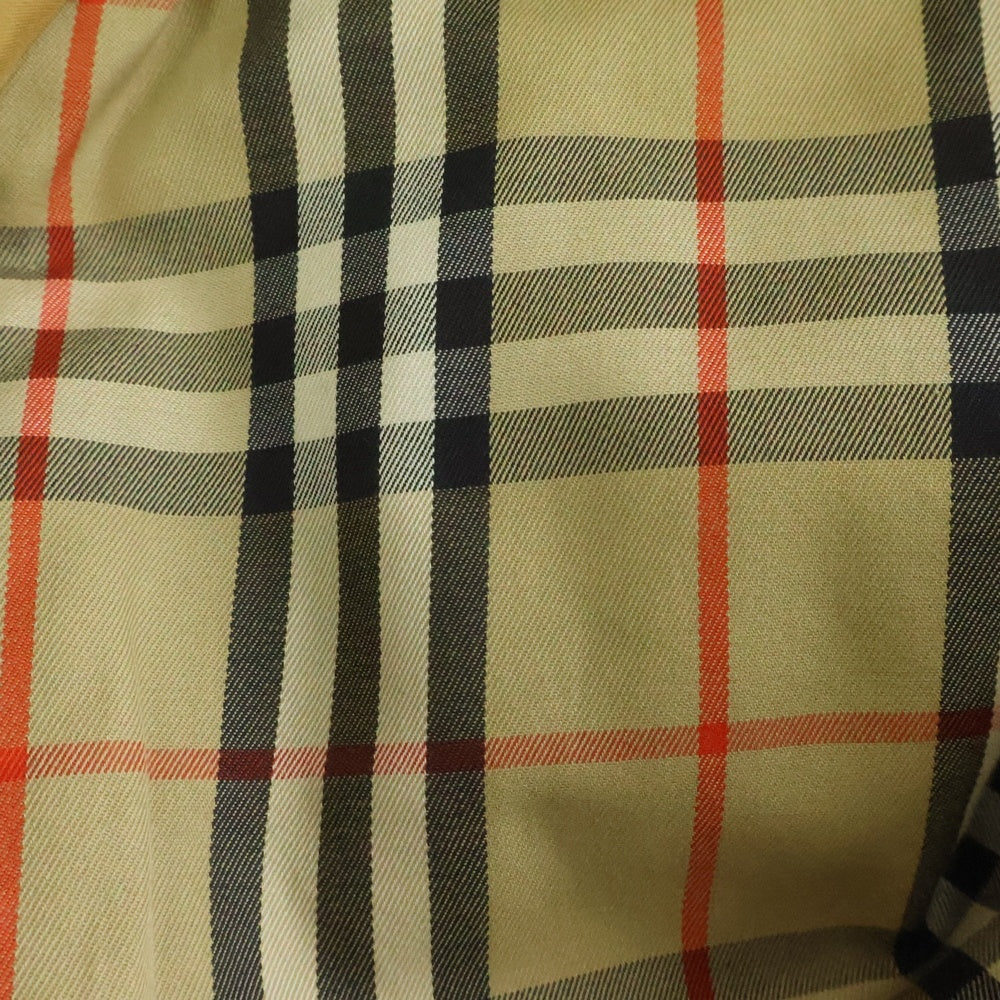 BURBERRY(バーバリー) 玉虫色 裏地ノバチェック総柄 トレンチコート カーキ