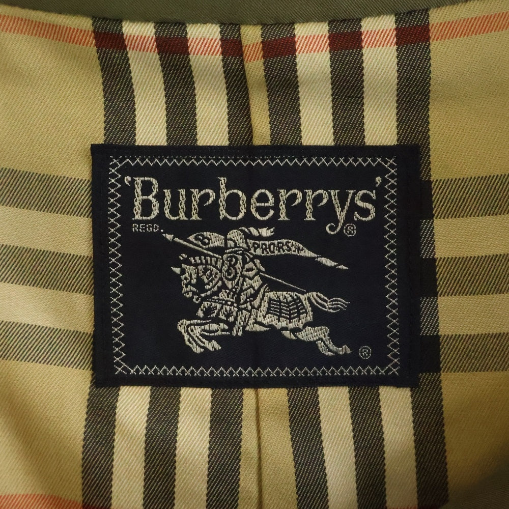 BURBERRY(バーバリー) 玉虫色 裏地ノバチェック総柄 トレンチコート カーキ
