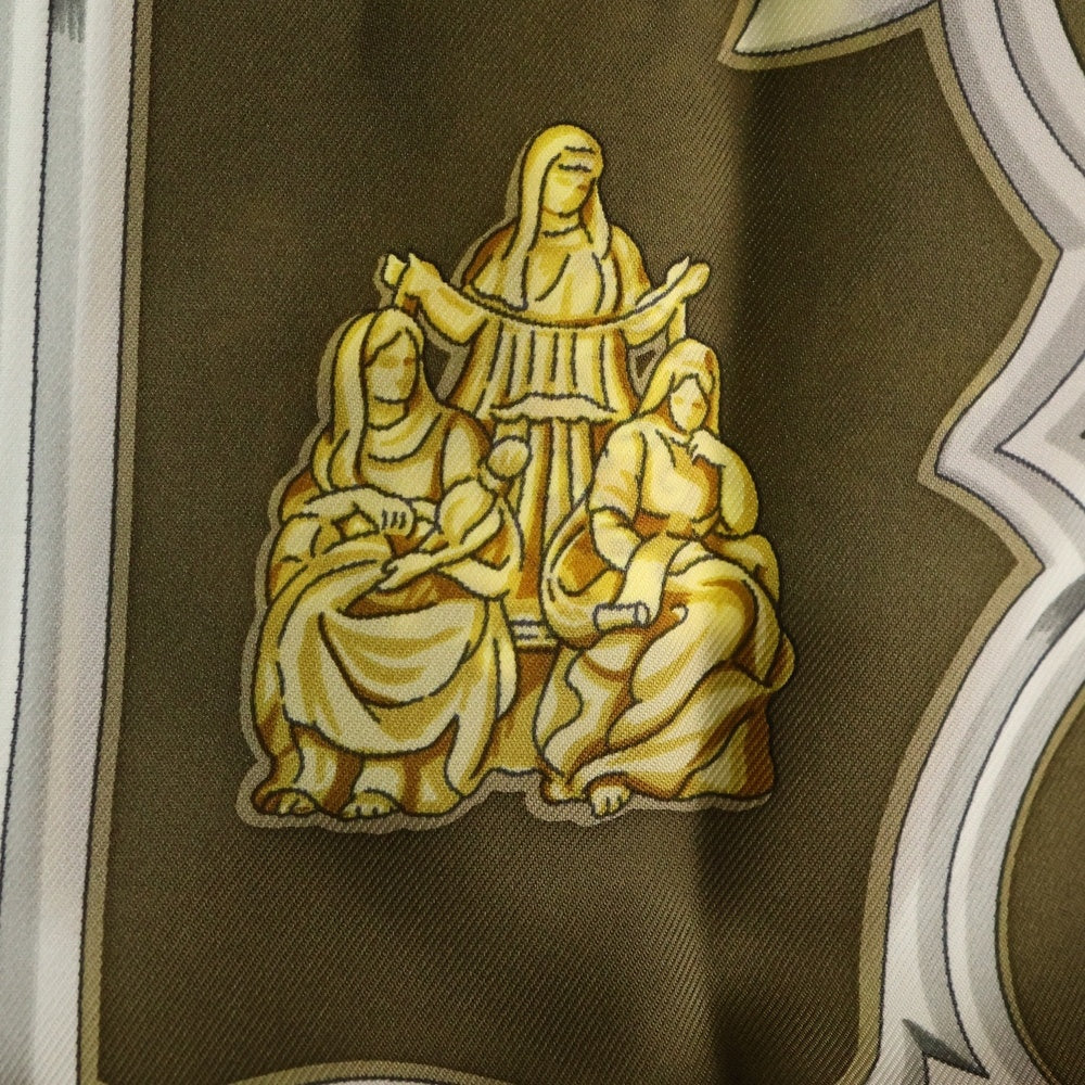 HERMES(エルメス) カレ90 BRIDES ET DESTIN ベージュ系 シルク スカーフ レディース