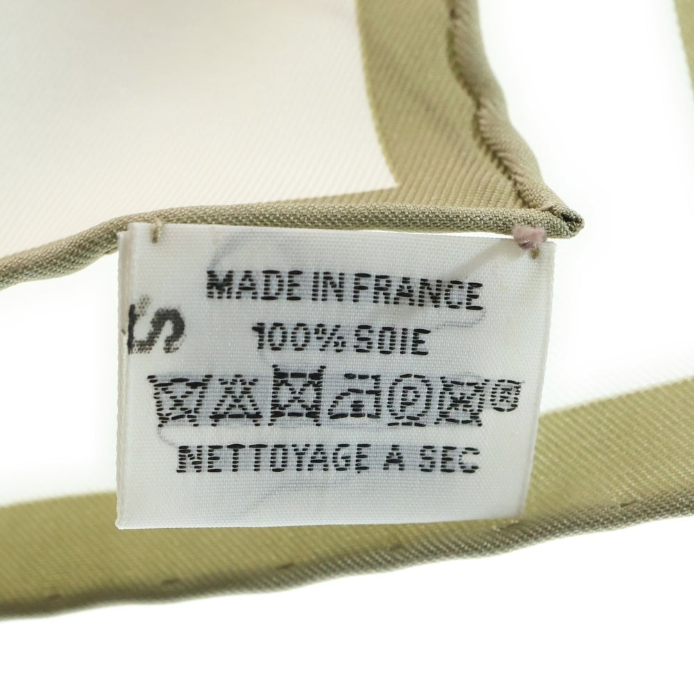 HERMES(エルメス) カレ90 BRIDES ET DESTIN ベージュ系 シルク スカーフ レディース