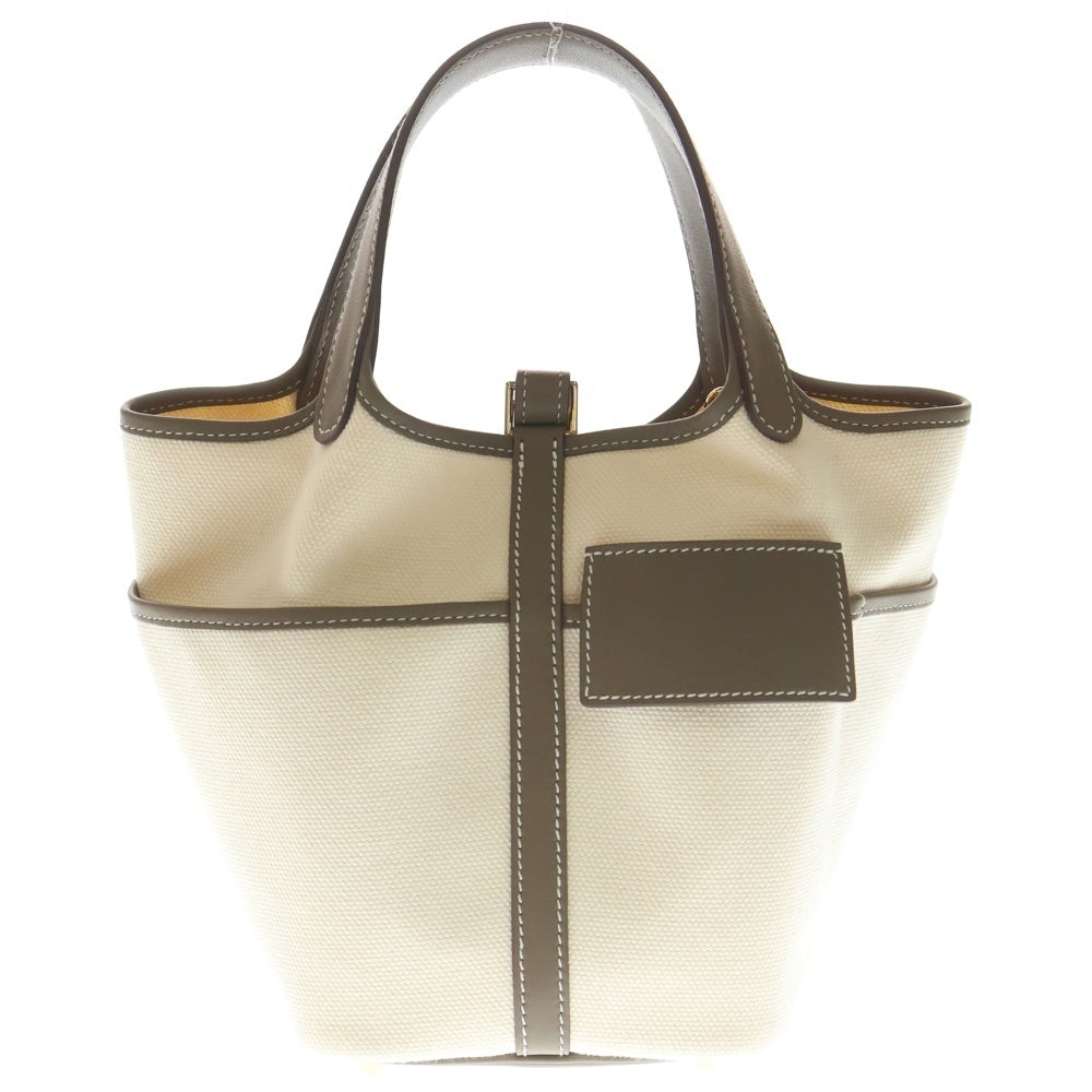 HERMES(エルメス) ピコタンロック カーゴ PM トワルゴエラン×スイフト エトゥープ ハンドバッグ W刻印 レディース