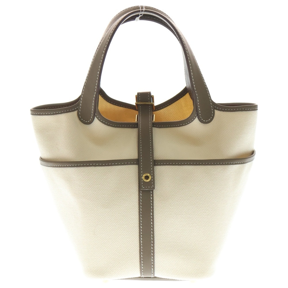 HERMES(エルメス) ピコタンロック カーゴ PM トワルゴエラン×スイフト エトゥープ ハンドバッグ W刻印 レディース
