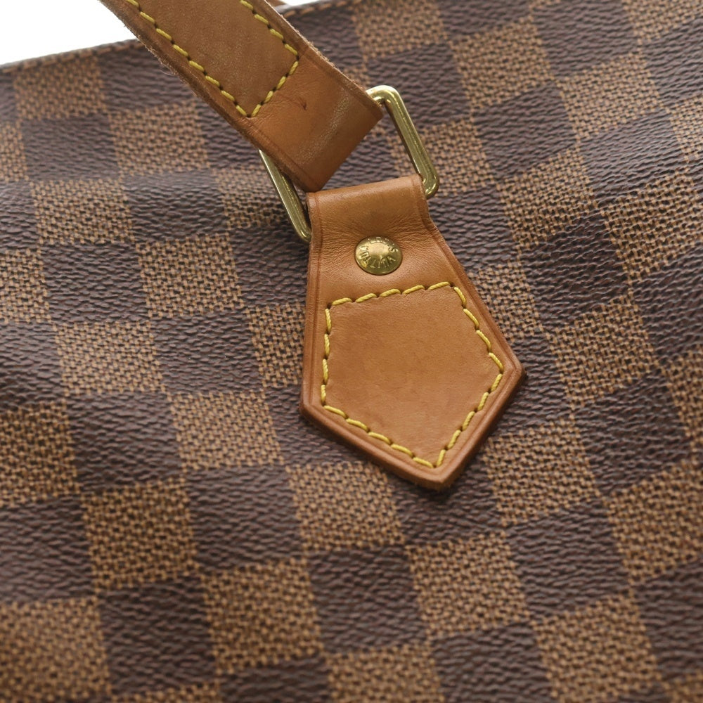 LOUIS VUITTON(ルイヴィトン) ダミエ コロンビーヌ トートバッグ ハンドバッグ ブラウン レザー×PVC N99037 ゴールド金具 レディース