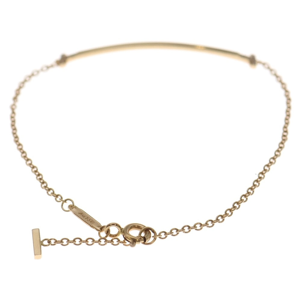 TIFFANY & Co.(ティファニー) Tスマイル スモール ダイヤチェーンブレスレット Au750PG ピンクゴールド レディース