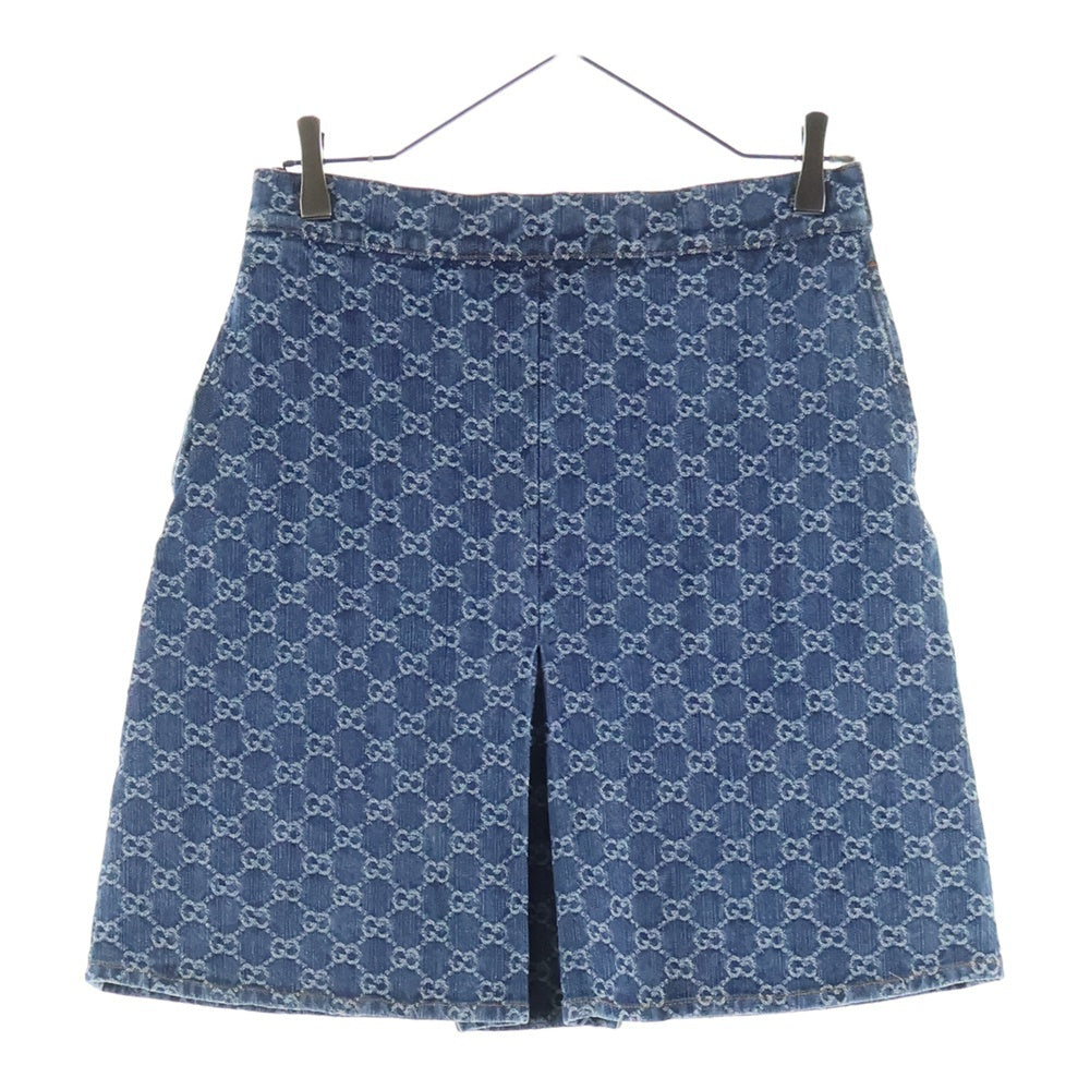 GUCCI(グッチ) GGジャガードデニム フレアスカート インディゴブルー