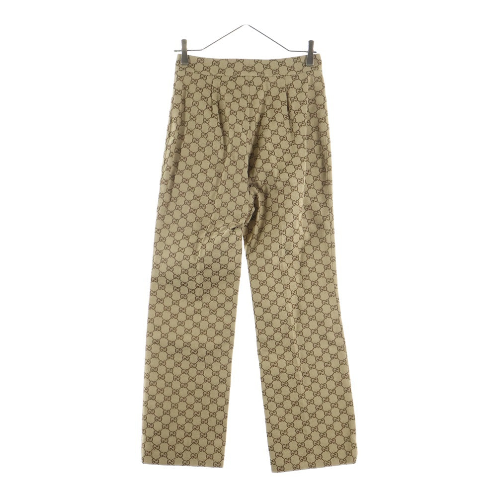 GUCCI(グッチ) GGキャンバス ホースビットパンツ ベージュブラウン 681507 レディース