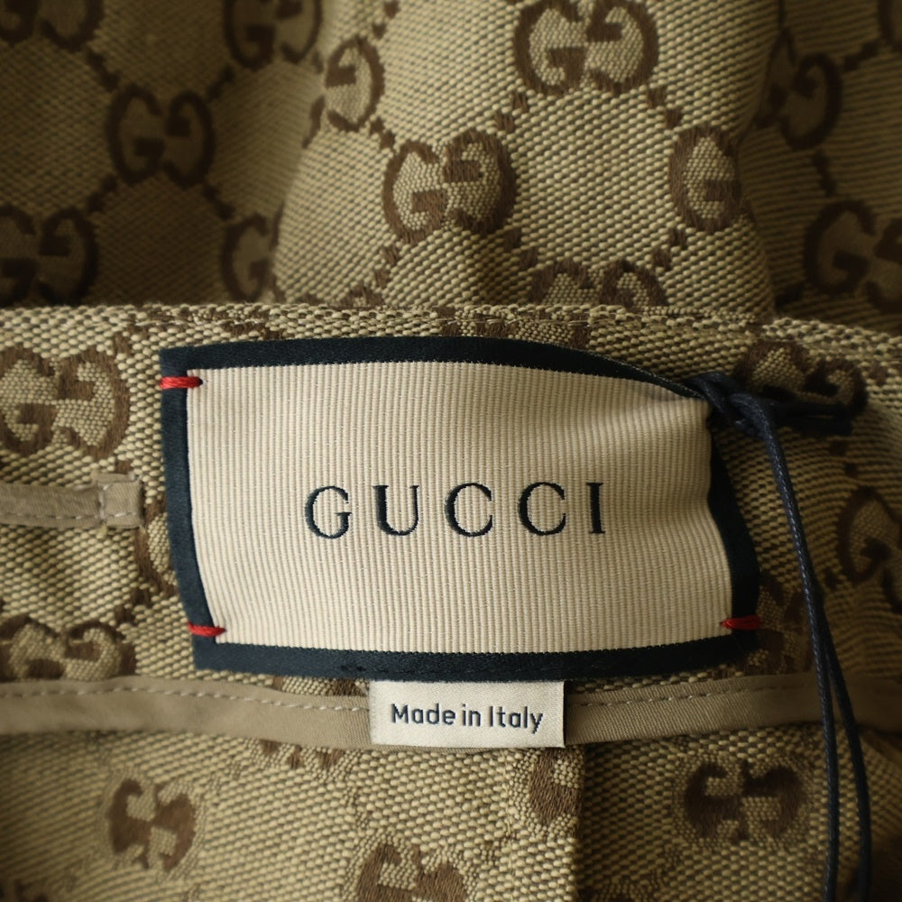 GUCCI(グッチ) GGキャンバス ホースビットパンツ ベージュブラウン 681507 レディース