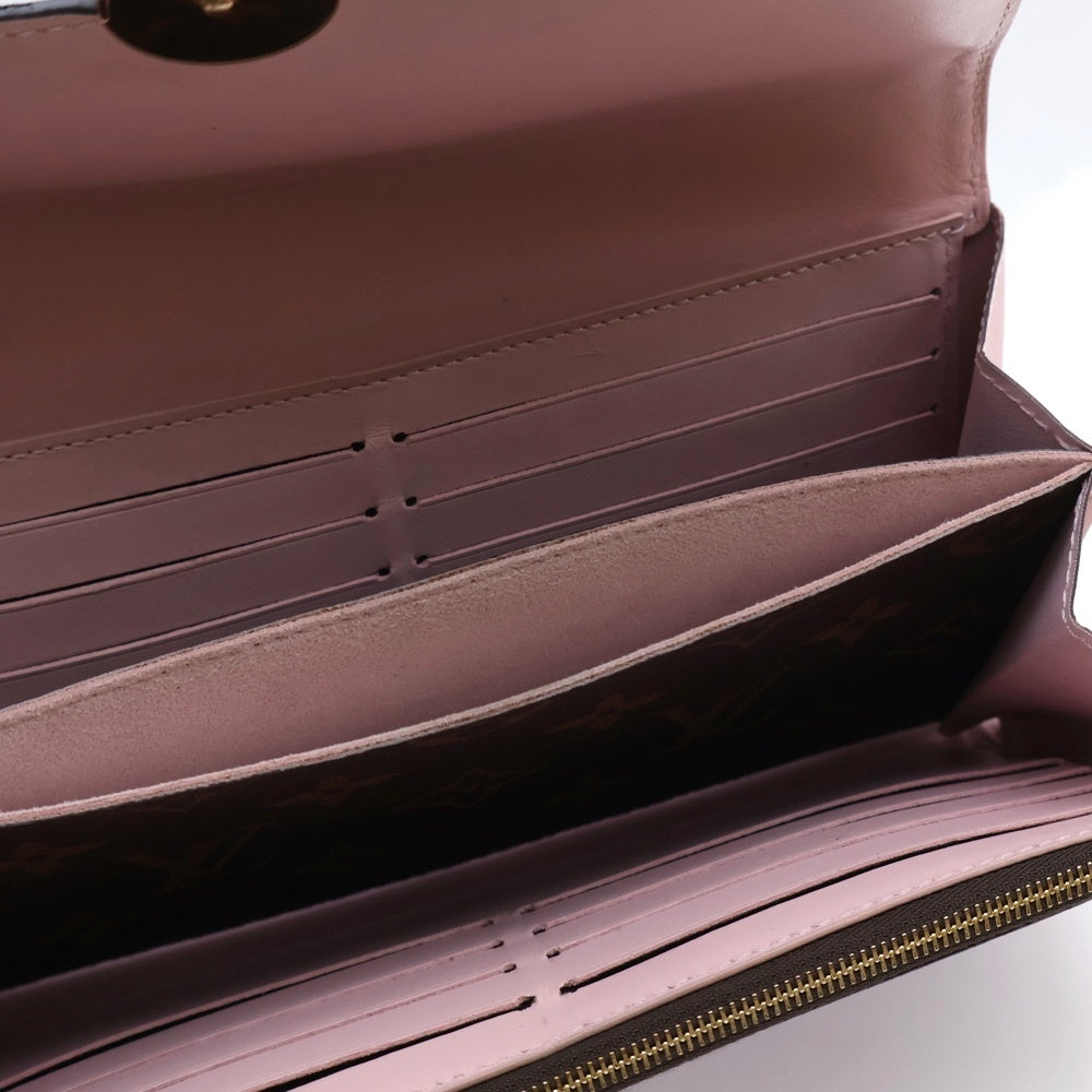 LOUIS VUITTON(ルイヴィトン) モノグラム ポルトフォイユ フロール ロングウォレット 長財布 カードケース ブラウン×ピンク M64586 ゴールド金具 レディース