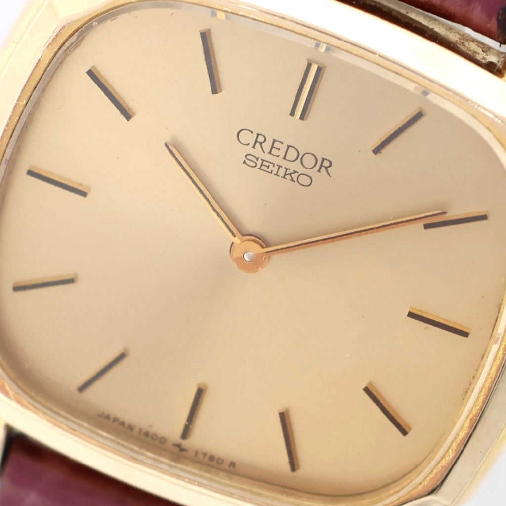 CREDOR(クレドール) クレドール シャンパン文字盤 14K×レザー/QZ クォーツ 電池式 腕時計 1400-6030