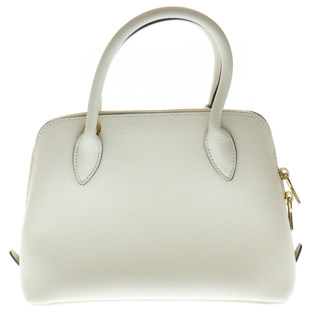 PRADA(プラダ) サフィアーノ 2WAYバック ハンドバッグ ショルダーバッグ ホワイト レザー1BA838 ゴールド金具 レディース